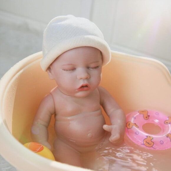 12 Inch Lifelike Reborn Baby Doll Realistic Full Vinyl Sleeping Toy For 3+ Kids - Picture 3 of 8